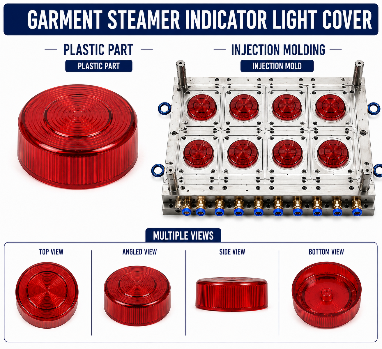 Garment Steamer Plastic Indicator Light Cover Mould and Moulding Service
